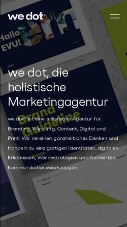 Vorschau der mobilen Webseite www.wedot.ch, we dot