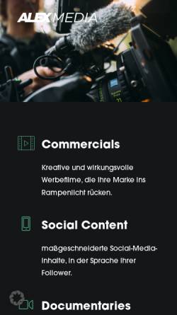 Vorschau der mobilen Webseite alexmedia.net, Alex Media GmbH