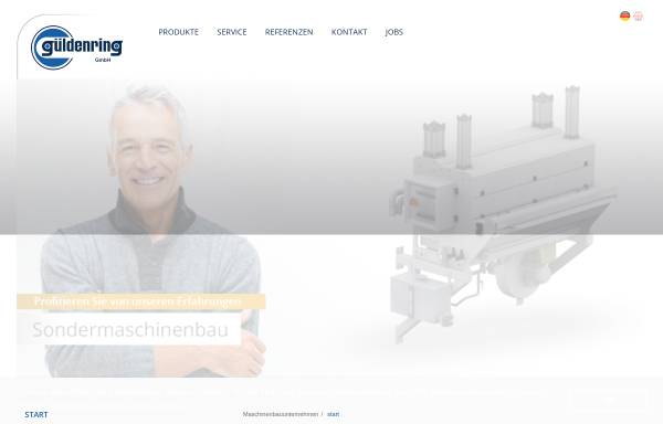 Vorschau von www.schneidemaschinen-sondermaschinen.de, Güldenring Maschinenbau GmbH
