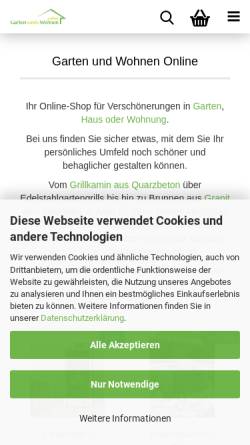 Vorschau der mobilen Webseite www.garten-und-wohnen.online, Garten & Wohnen -Beauty & Wellness Lehrte