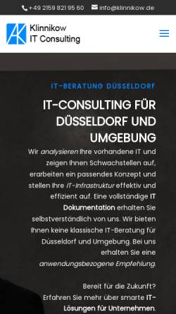 Vorschau der mobilen Webseite www.klinnikow.de, Klinnikow IT Consulting