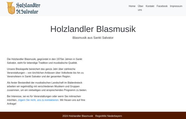 Vorschau von holzlandler-blasmusik.de, Holzlandler Blasmusik