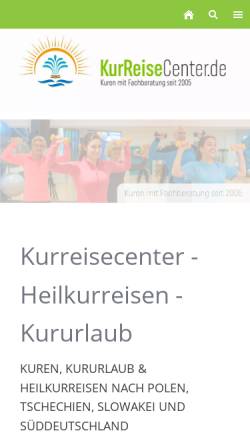 Vorschau der mobilen Webseite www.kurreisecenter.de, Reisebüro Reiseladen GmbH