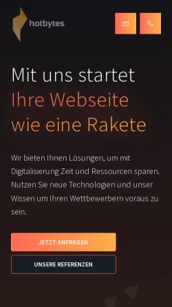 Vorschau der mobilen Webseite www.hotbytes.de, hotbytes GmbH & Co. KG