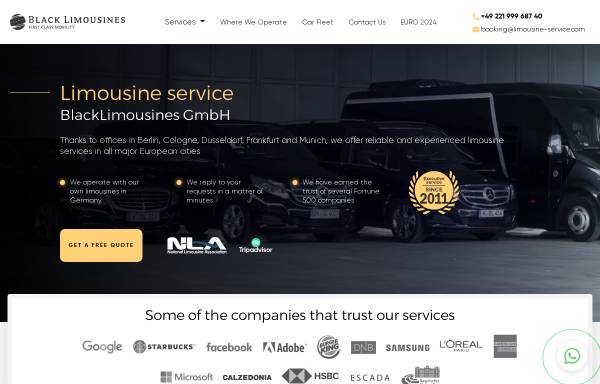 Vorschau von limousine-service.com, BlackLimousines GmbH