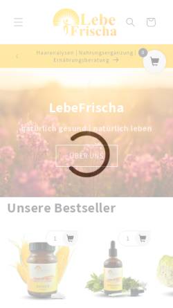 Vorschau der mobilen Webseite www.lebefrischa.com, LebeFrischa