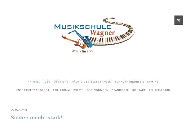 Vorschau von musikschulewagner.de, Musikschule Wagner Gemeinnützige UG (haftungsbeschränkt)