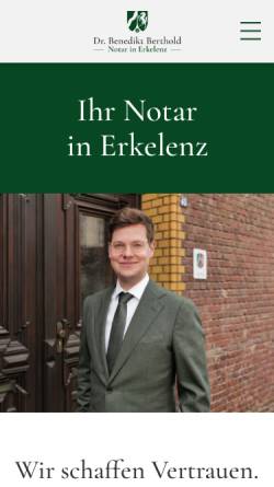 Vorschau der mobilen Webseite notar-berthold.de, Dr. Berthold