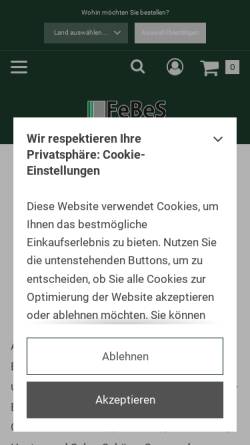 Vorschau der mobilen Webseite www.febes.de, FeBeS
