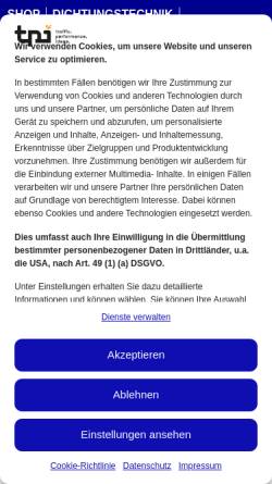 Vorschau der mobilen Webseite dichtungsprofile.net, DTH-Dichtungstechnik GmbH