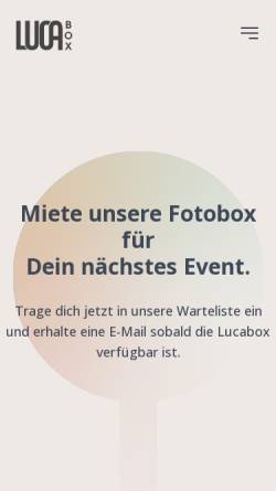 Vorschau der mobilen Webseite www.lucabox.de, Lucabox GmbH