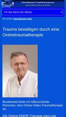 Vorschau der mobilen Webseite www.traumatherapie-online-gf.de, Günter Faßbender