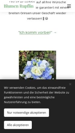 Vorschau der mobilen Webseite www.blumenladenlaim.de, Blumen Rupflin