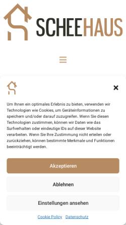Vorschau der mobilen Webseite scheehaus.de, ScheeHaus UG (haftungsbeschränkt)