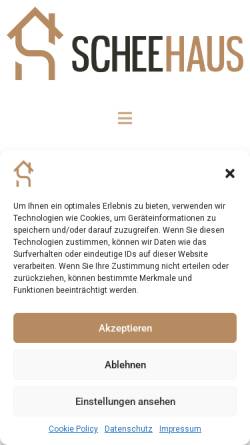 Vorschau der mobilen Webseite scheehaus.de, ScheeHaus UG (haftungsbeschränkt)