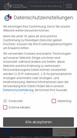 Vorschau der mobilen Webseite translogmarketing.de, TransLog Marketing