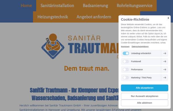 Vorschau von www.sanitaer-traut-mann.de, Sanitär Trautmann GmbH