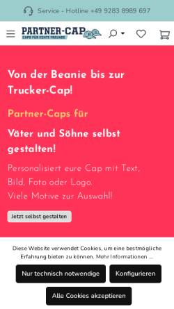 Vorschau der mobilen Webseite partner-cap.de, Partner-caps