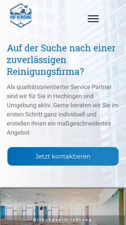 Vorschau der mobilen Webseite kmf-service-reinigung.de, KMF Service