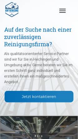 Vorschau der mobilen Webseite kmf-service-reinigung.de, KMF Service