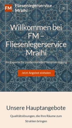 Vorschau der mobilen Webseite fliesenleger-mraihi.de, FM Fliesenservice Mraihi