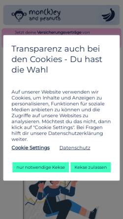 Vorschau der mobilen Webseite monkeyandpeanuts.de, Niko Röhrle - monkeyandpeanuts