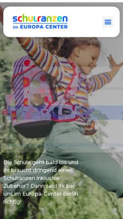 Vorschau der mobilen Webseite schulranzen-europacenter.de, Schulranzen Europacenter