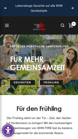 Vorschau der mobilen Webseite shw-fire.de, SHW-FIRE