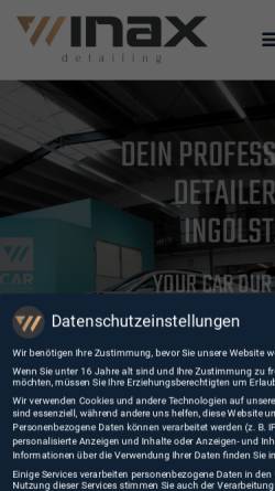 Vorschau der mobilen Webseite www.winax-detailing.de, winax detailing GmbH & Co. KG