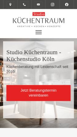 Vorschau der mobilen Webseite kuechentraum.de, Studio Küchentraum