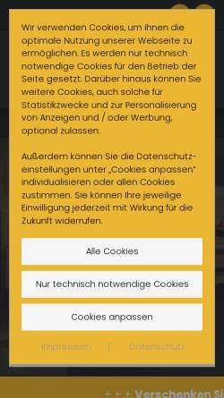Vorschau der mobilen Webseite kochfabrikkoeln.de, Kochfabrik Köln