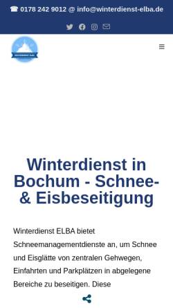 Vorschau der mobilen Webseite winterdienst-elba.de, Winterdienst ELBA