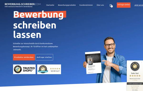 Vorschau von bewerbung-schreiber.com, Bewerbung Schreiber - DAXER & PARTNER LTD