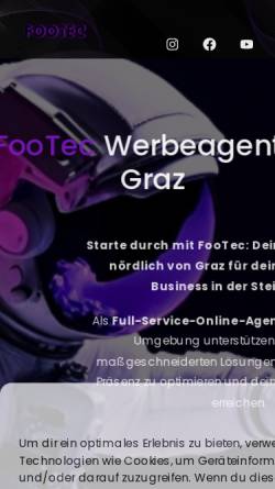 Vorschau der mobilen Webseite footec.at, Footec Webdesign e.u.