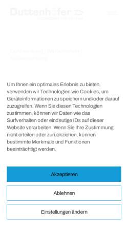 Vorschau der mobilen Webseite duttenhoefer-gmbh.de, Duttenhöfer Außenwerbung & bigprint GmbH