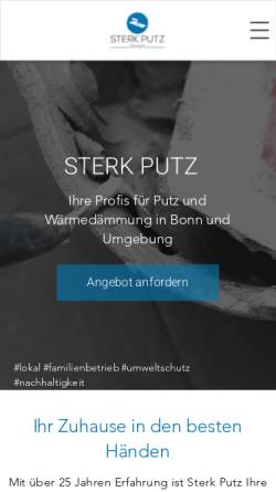 Vorschau der mobilen Webseite www.sterkputz.de, Sterk Putz GmbH
