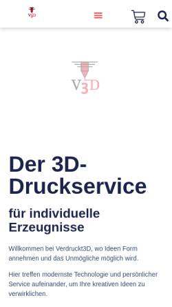 Vorschau der mobilen Webseite verdruckt3d.de, Verdruckt3D