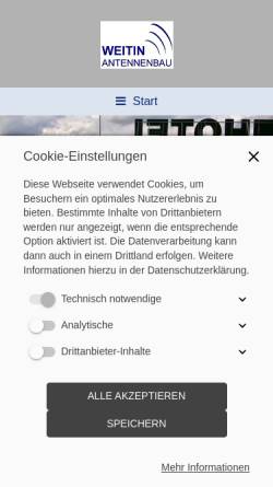 Vorschau der mobilen Webseite www.weitin-gmbh.com, WEITIN Antennenbau GmbH