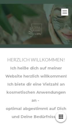 Vorschau der mobilen Webseite dermacosmetics-ines.de, Derma Cosmetics - Ines Wollenberg