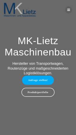 Vorschau der mobilen Webseite mk-lietz.de, MK-Lietz