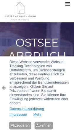 Vorschau der mobilen Webseite www.ostsee-abbruch.de, Ostsee Abbruch GmbH
