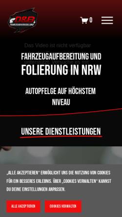 Vorschau der mobilen Webseite www.lackversiegelungnrw.de, D&B Fahrzeugaufbereitung