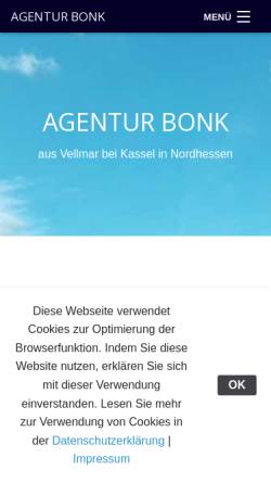 Vorschau der mobilen Webseite agentur-bonk.de, Agentur Thomas Bonk
