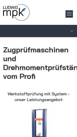 Vorschau der mobilen Webseite mpk-ludwig.de, mpk-LUDWIG UG (haftungsbeschränkt)