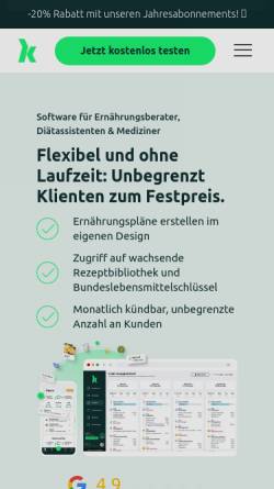Vorschau der mobilen Webseite kcalculator.de, kcalculator