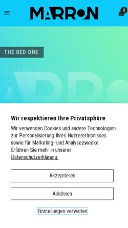 Vorschau der mobilen Webseite marron-store.de, Marron-Store