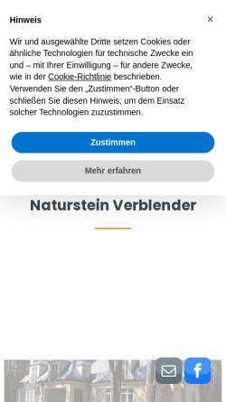 Vorschau der mobilen Webseite www.naturstein-verblender.de, Stein & Ziegel Verblender