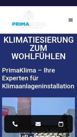 Vorschau der mobilen Webseite pkd-primaklima.de, PKD - PrimaKlima Dreher