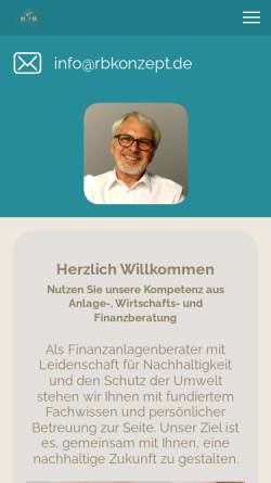 Vorschau der mobilen Webseite RBKonzept.de, RBKonzept