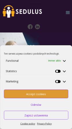 Vorschau der mobilen Webseite seduluspersonal.de, Sedulus Personalvermittlung